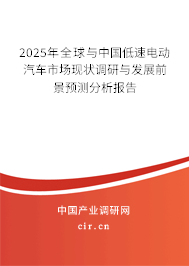 2022-2028年全球与中国低速电动汽车行业发展研究分析与市场前景预测报告